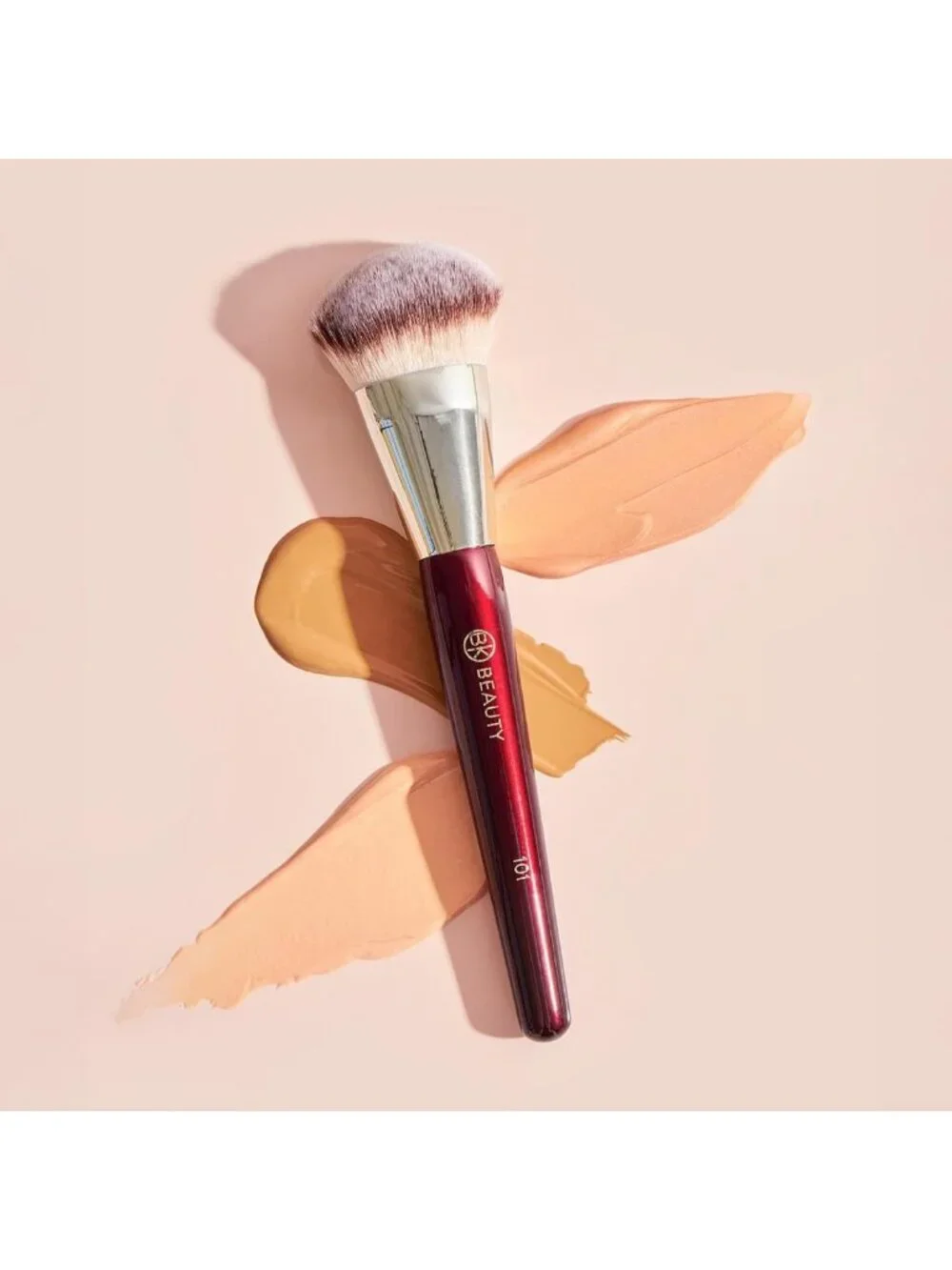 Contoured Foundation Brush for Liquid & Cream Makeup | Vegan, Cruelty-Free